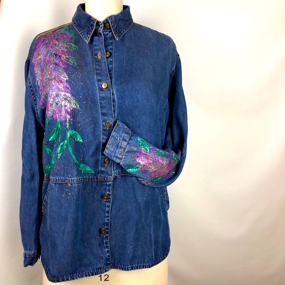 Jean Buttondown Blouse, Painted Threads